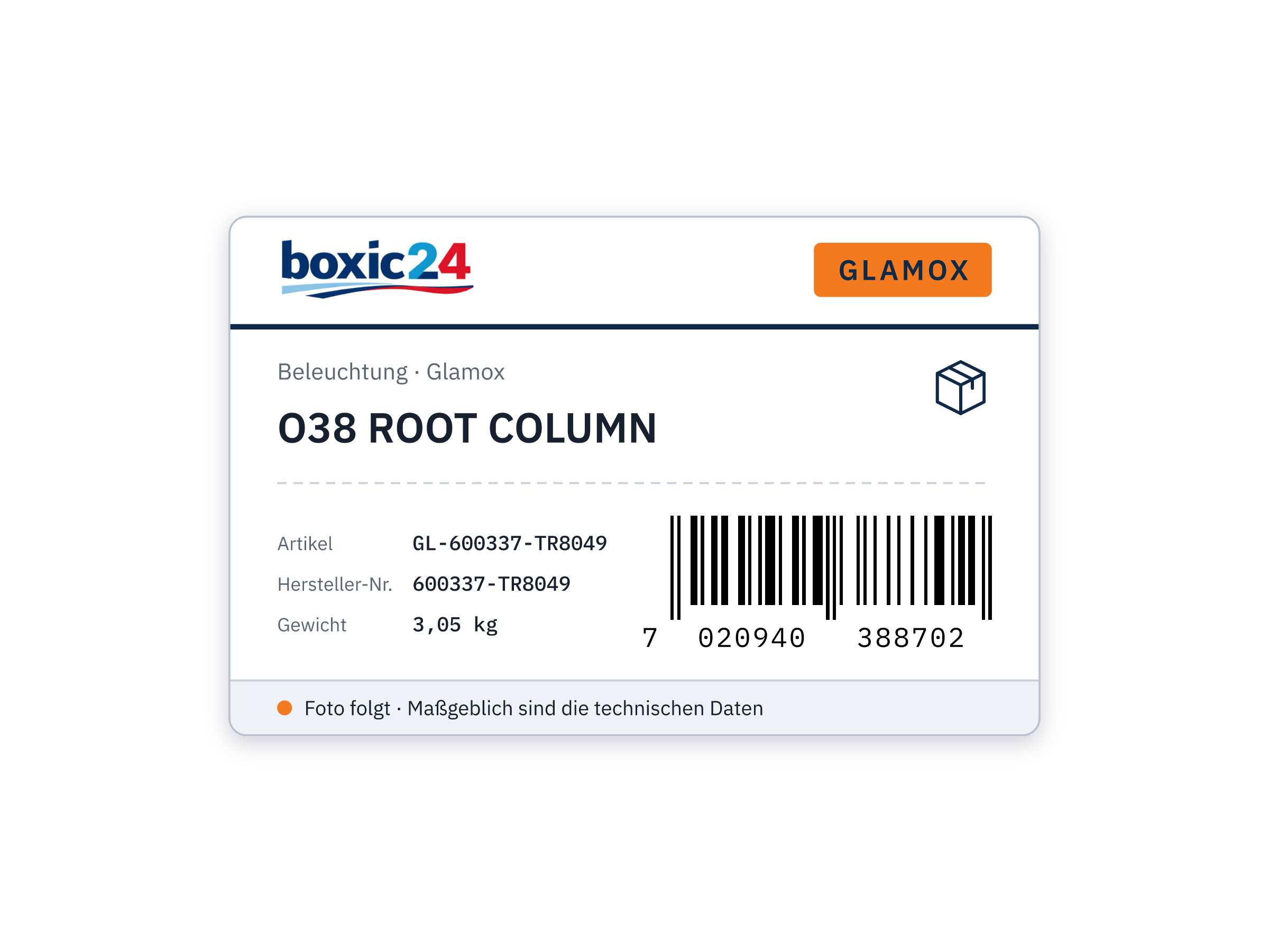 Glamox O38 ROOT COLUMN