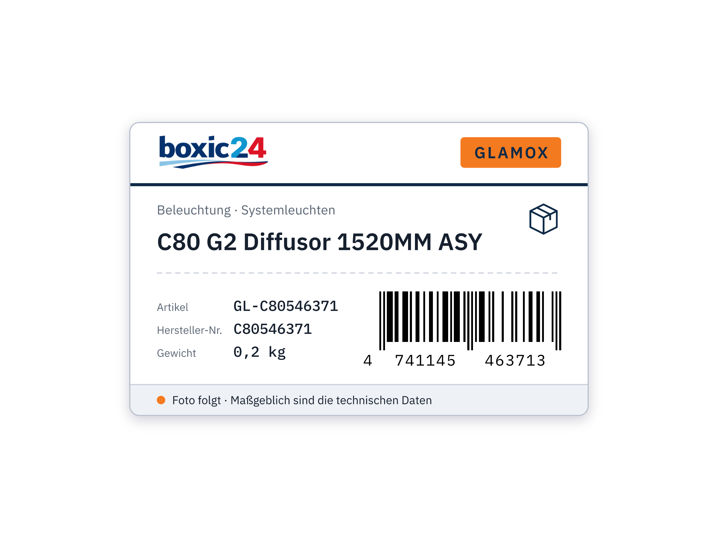 Glamox C80 G2 Diffusor 1520MM ASY