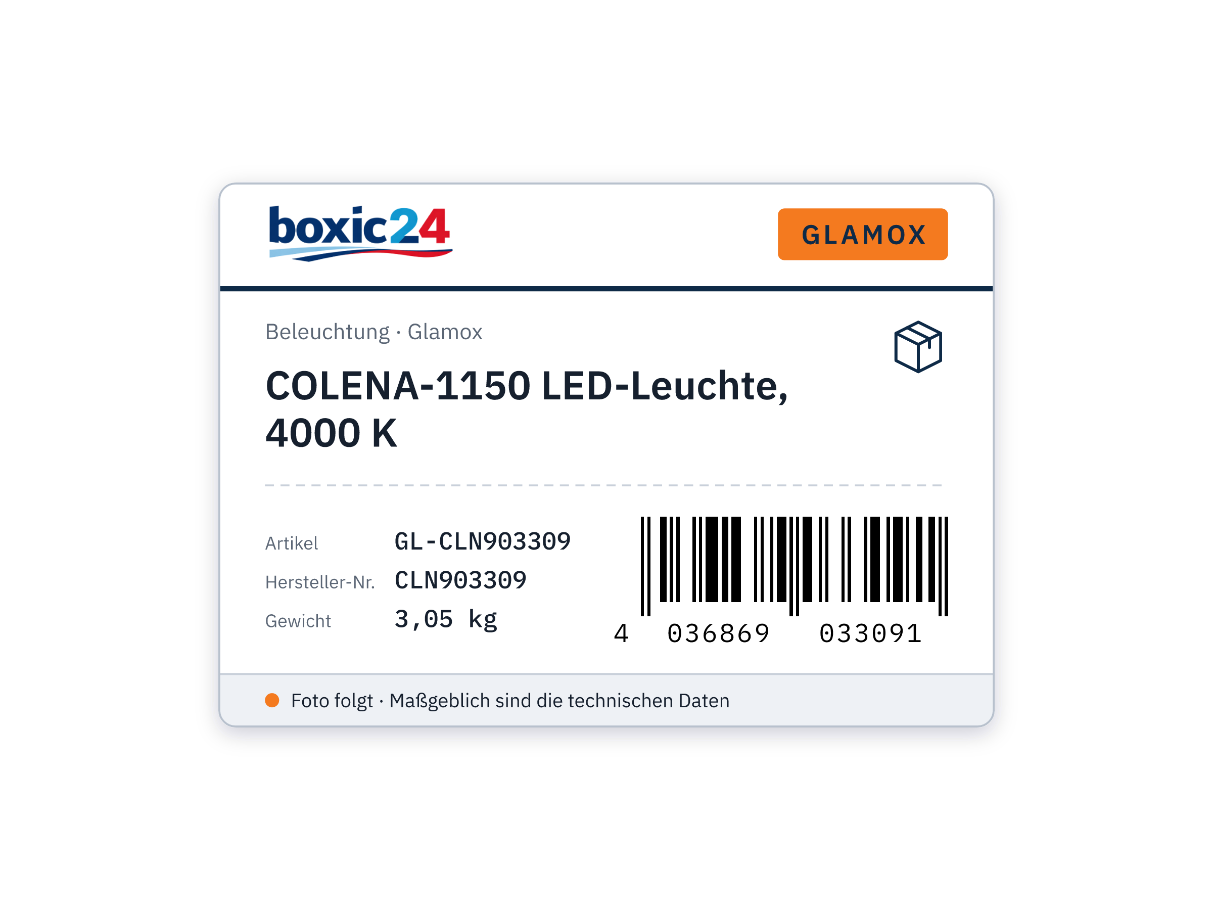 Glamox COLENA-1150 LED luminaire, 4000 K