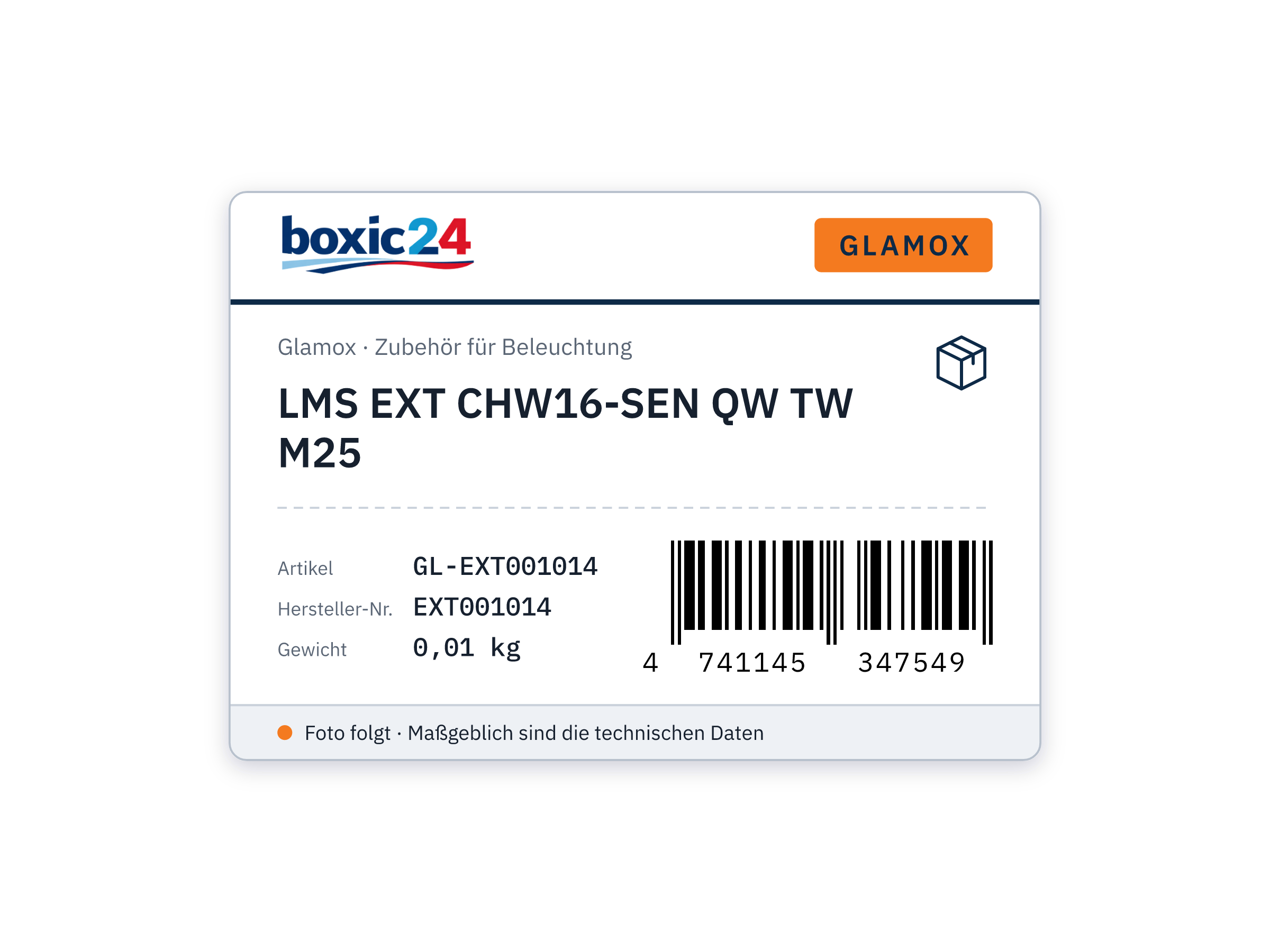 Glamox LMS EXT CHW16-SEN QW TW M25