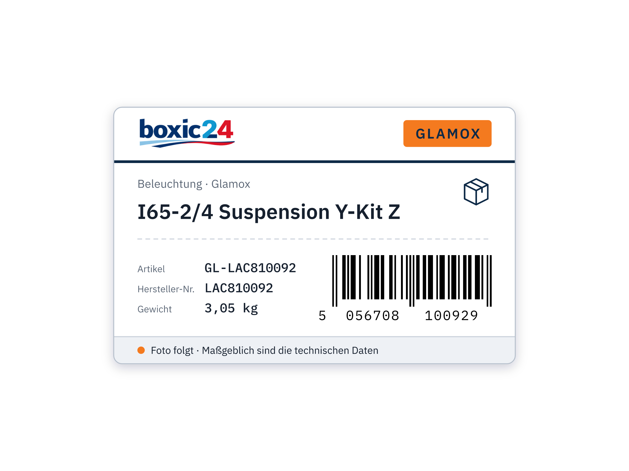 Glamox I65-2/4 Suspension Y-Kit Z