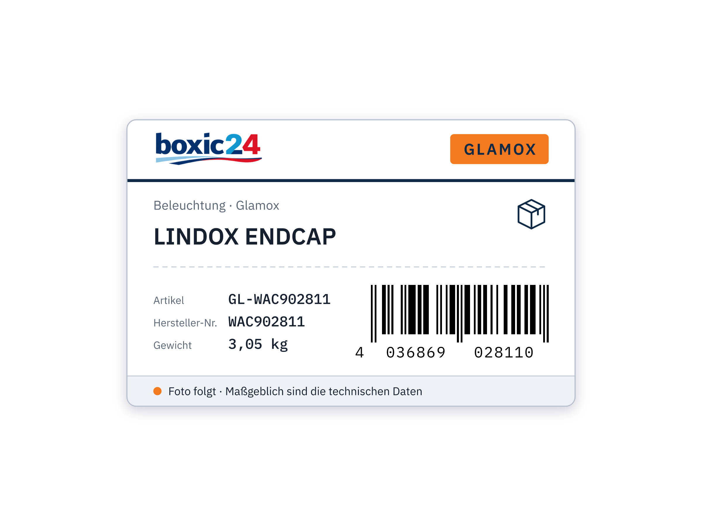Glamox LINDOX ENDCAP