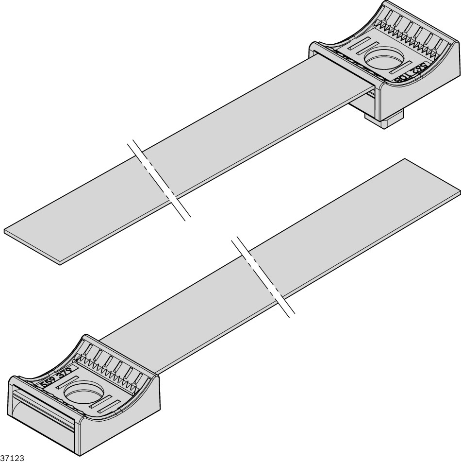 Loop Cable Bracket 10 with Velcro Strap, Profile Slot 10 - Bosch Rexroth 3842559382