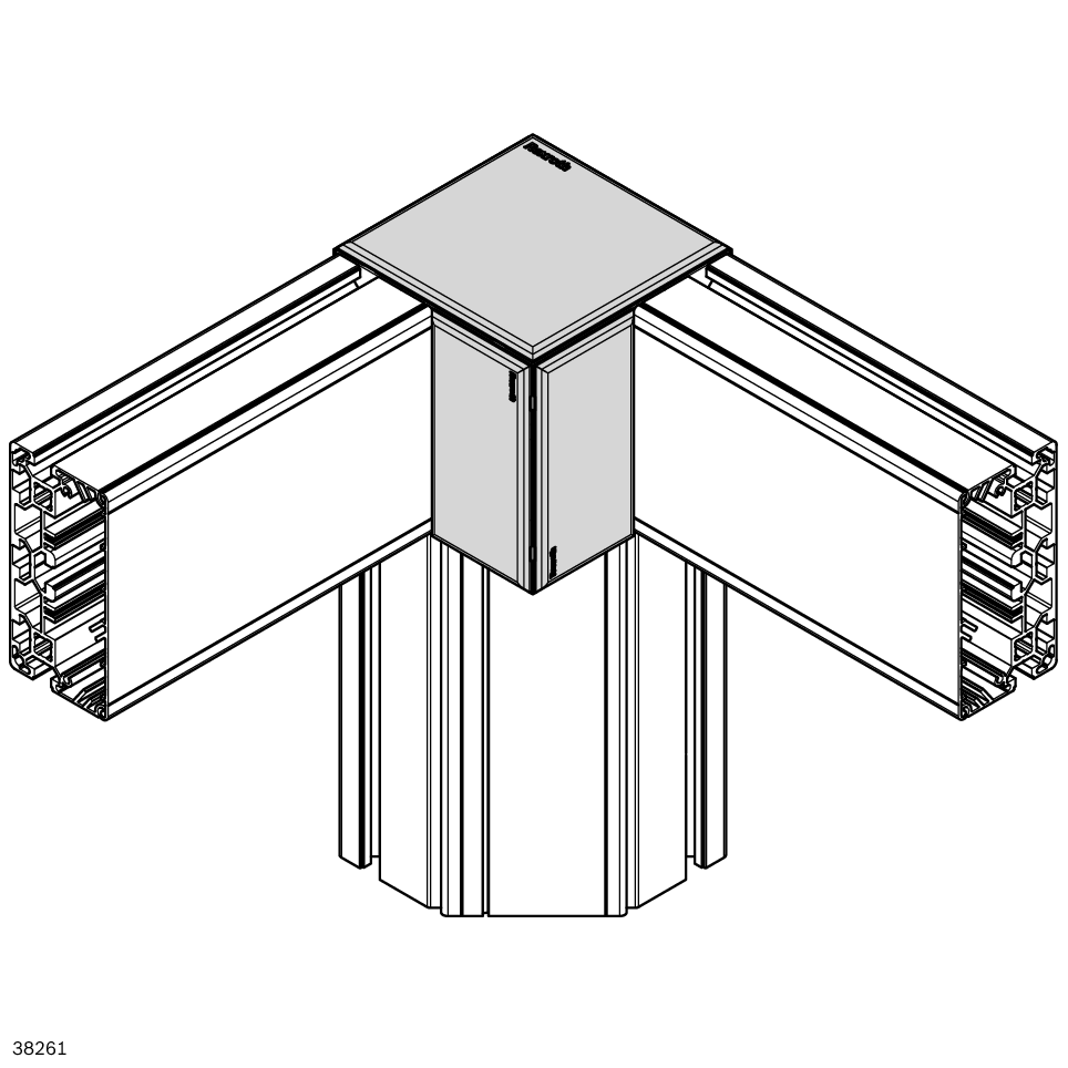 Bosch Rexroth 3842558475. Abdeckkappe CGP 60X120 Grey
