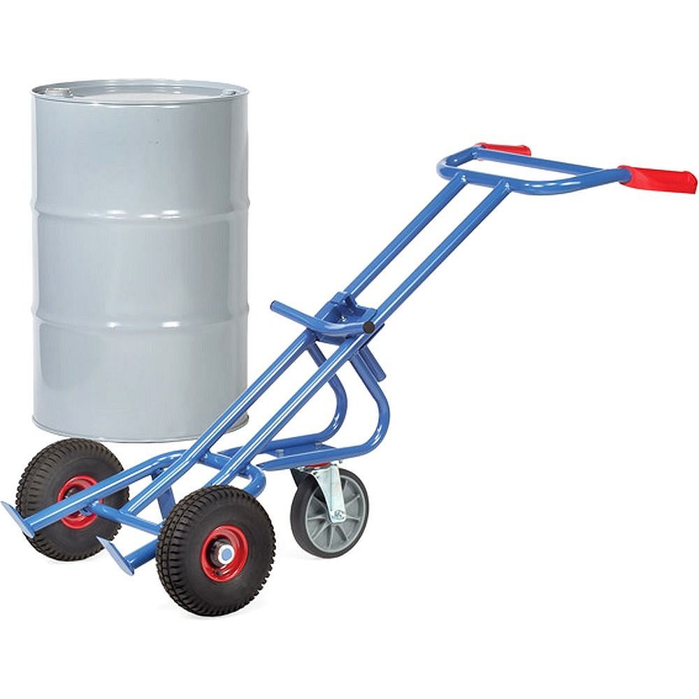 Fetra Fasskarre 1071 -mit Stützrad-, Vollg.-Räder 250x60 mm