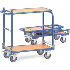 Fetra 1140. Collapsible carts. foldable table platform, handlebars foldable onto platform, 2 platforms