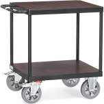 Fetra 12497/7016. Tischwagen Grey Edition. 1200 kg, mit quadratischer Ladefläche, mit 2 Böden aus Holz