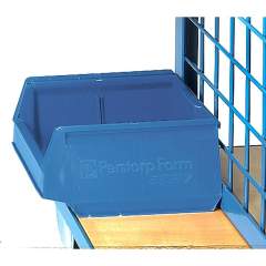 Fetra 1307. Storage box, open. Polypropylene blue, LxWxH 300x230x150 mm