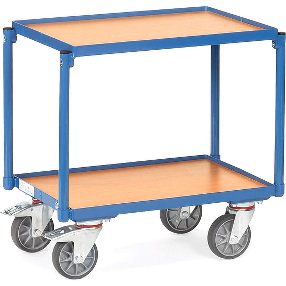 Fetra Etagenroller -2 Etagen mit Rand-, Ladefläche 605x405 mm
