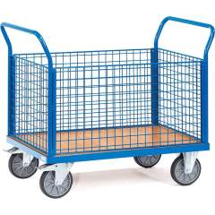 Fetra 1550. Closed platform carts. up to 600 kg, ends and sides made of wire  lattice