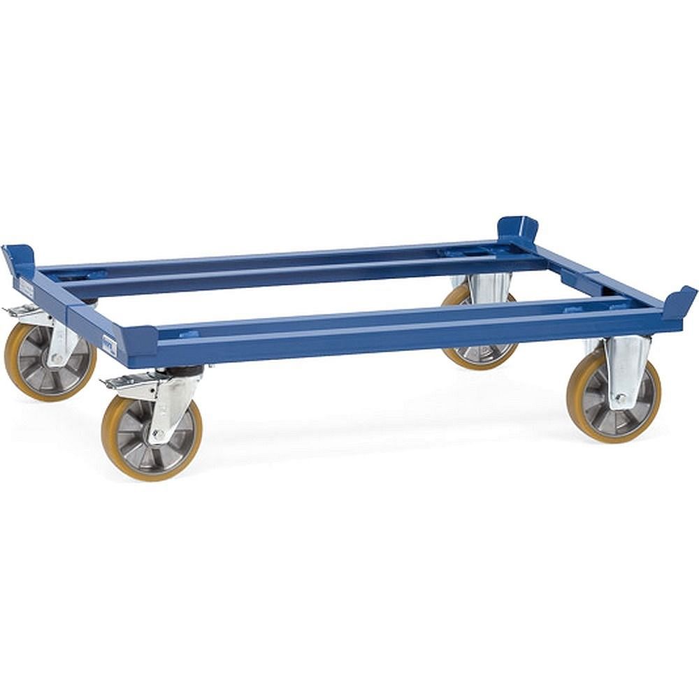 Fetra 22701. Paletten-Fahrgestelle. 2200 kg, für Flachpaletten und Gitterboxen, mit Polyurethan-Bereifung