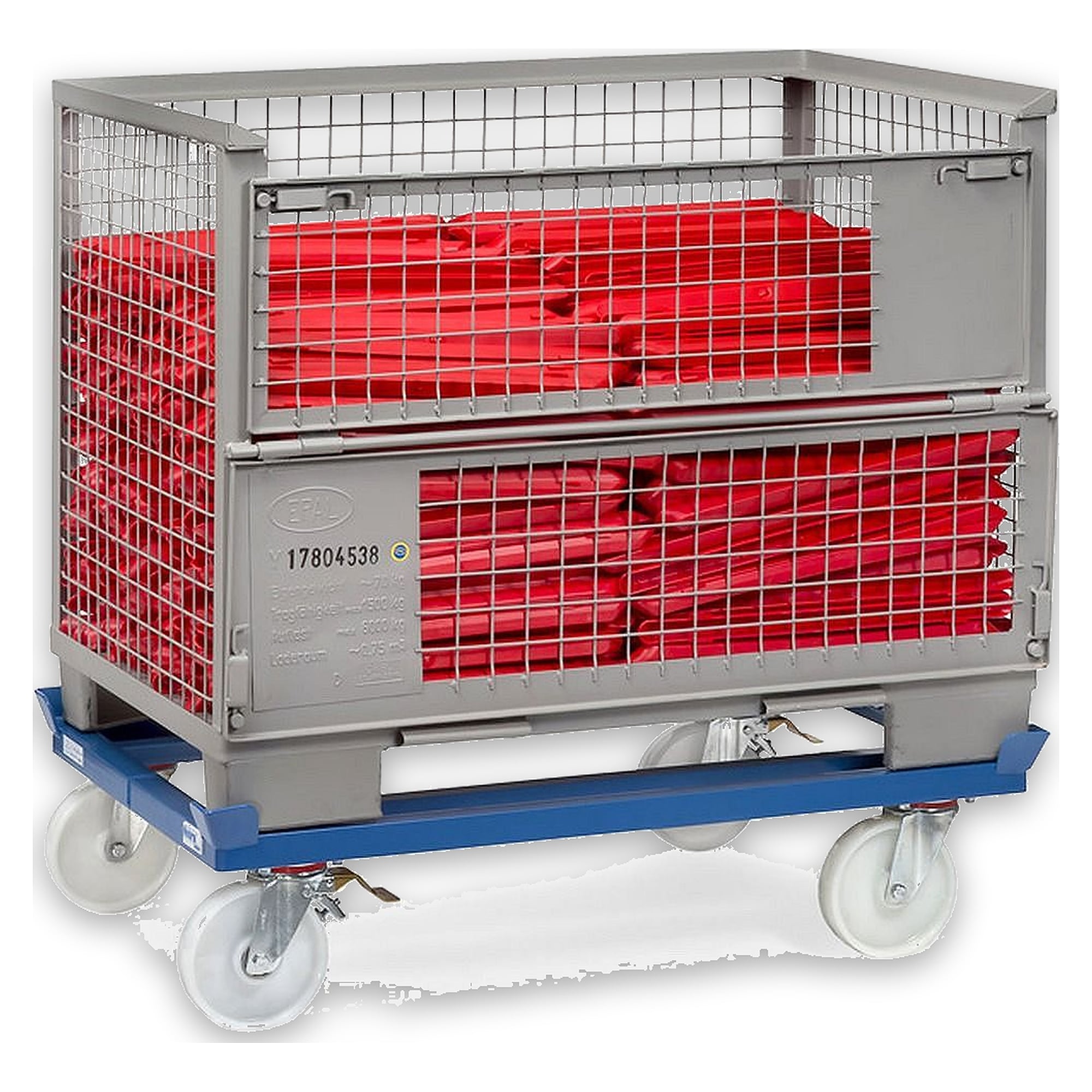 Routenzug-Trolley 1210 x 810 mm 1050 kg, Polyamid - Fetra 23881