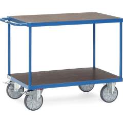 Fetra 24001400. Table top carts with waterproof platform. up to 600 kg, 2 shelves with nonslip plywood board