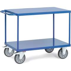 Fetra 2400B. Tischwagen mit Stahlblech-Plattformen. bis 600 kg, mit 2 Böden aus Stahlblech, bündig mit Rahmen