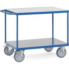 Fetra 24021432. Table top carts with rigid PVC panel platform. up to 600 kg, 2 shelves, with rigid PVC panel platform