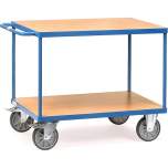 Fetra 2403. Schwere Tischwagen. bis 600 kg, mit 2 Böden aus Holz