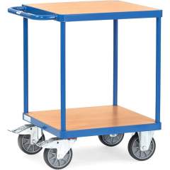 Fetra 2496. Schwere Tischwagen. 500 kg, mit quadratischer Ladefläche, mit 2 Böden aus Holz