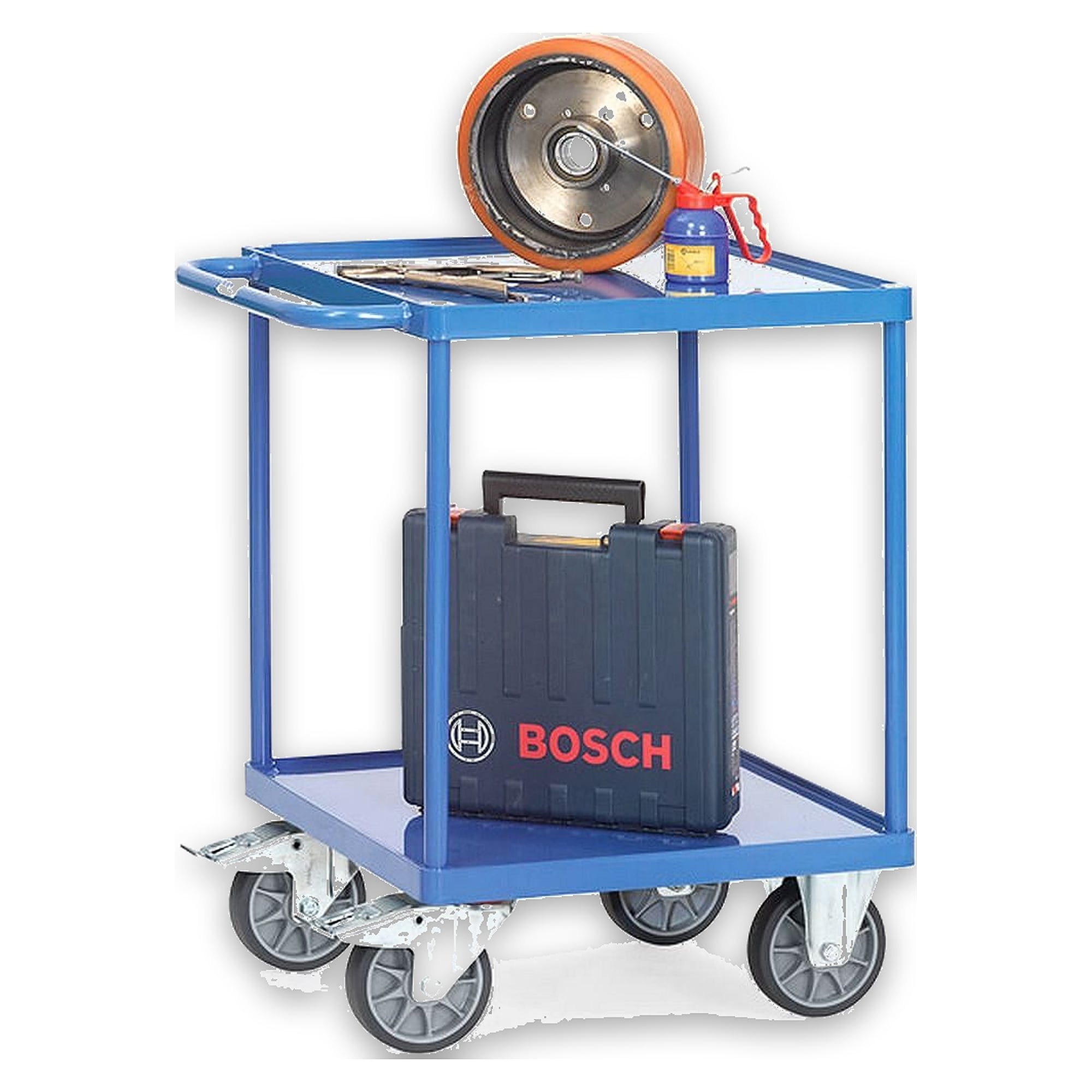 Platform Trolley 600 x 600 mm 400kg with sheet-steel trays - Fetra 2496W