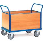 Fetra 2550. Closed platform carts. up to 600 kg, panelled ends and panelled sides made of derived timber material boards