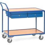 Fetra 2622. Light table top carts. 300 kg, with drawers, high push bar