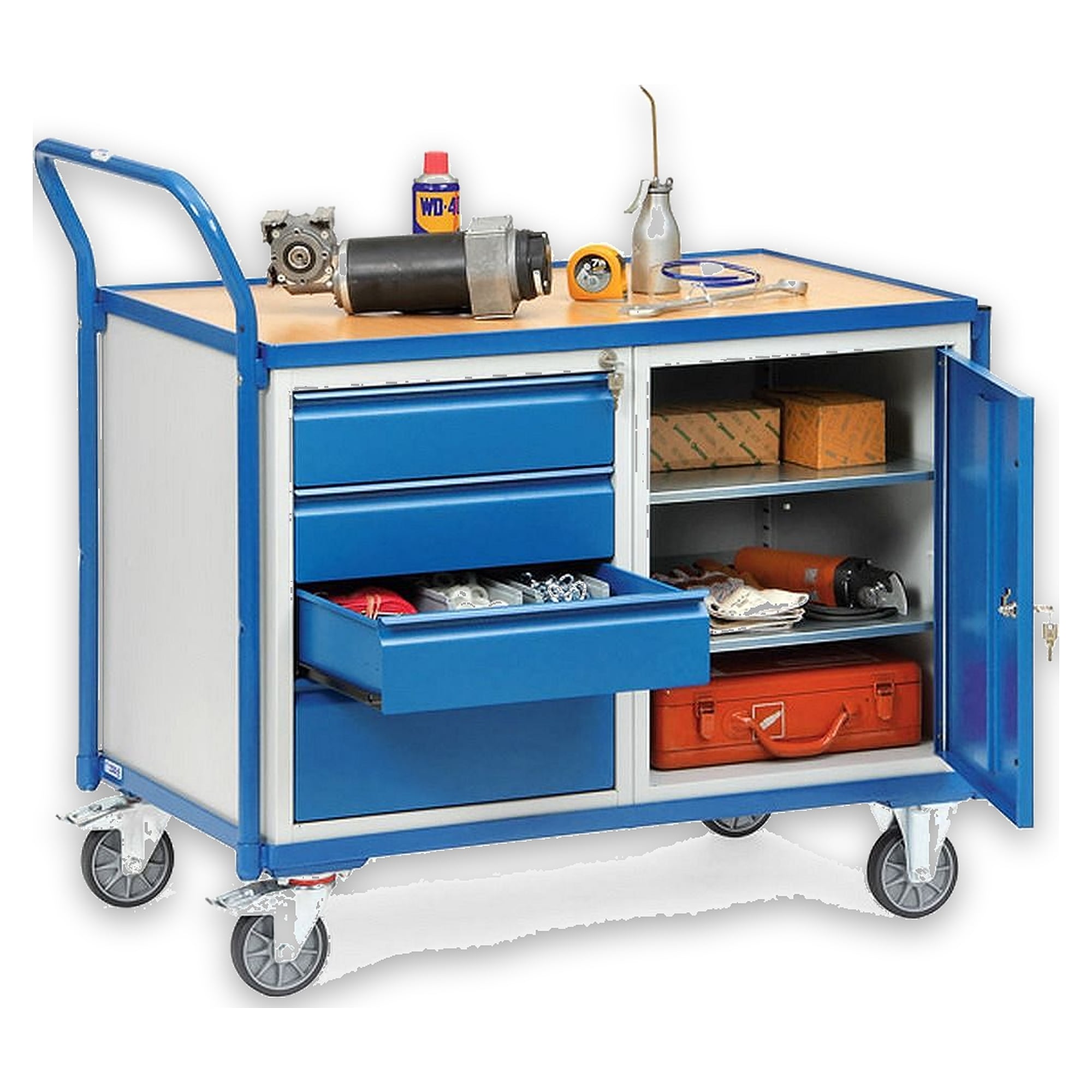 Tischwagen 1000 x 600 mm, Tragkraft 300 kg - Fetra 2635