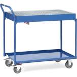 Fetra 2722. Table top carts with trays. 300 kg, platform size 1000x600 mm, with steel plate trays and grid