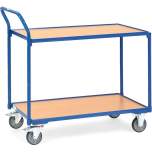Fetra 2740. Light table top carts. 300 kg, 2 shelves, high push bar