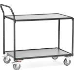 Fetra 2742/7016. Light table top carts Grey Edition. 300 kg, 2 shelves, high push bar