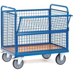 Fetra 2773. wire  cage carts. 600 kg, with tubular steel superstructure, wire  lattice 50x50x4 mm