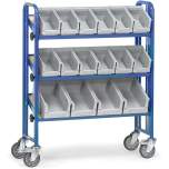 Fetra 2882. Assembly trolley. 250 kg, with boxes, one-sided