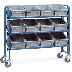 Fetra 2884. Assembly trolley. 250 kg, with boxes, one-sided