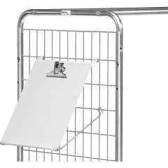 Fetra 28ST3. Clip board. Clippable to the wire  lattice of side panels, with paper clamp