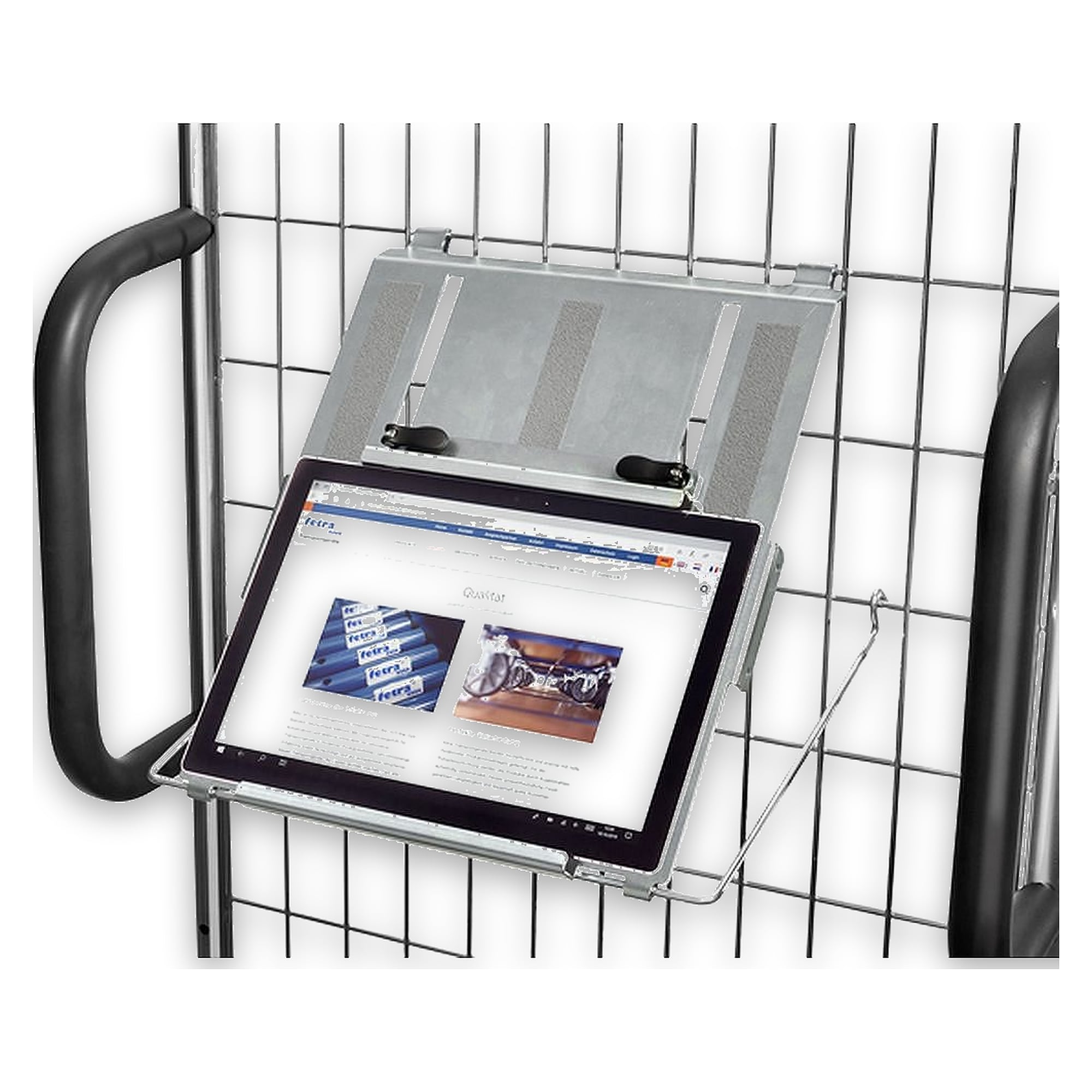 Tablet Holder Galvanised with Cam Clamp for fetra Transport Units - Fetra 28TH