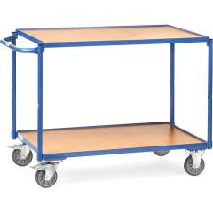 Fetra 2940. Leichte Tischwagen. 300 kg, mit 2 Böden aus Holz, Griff waagerecht
