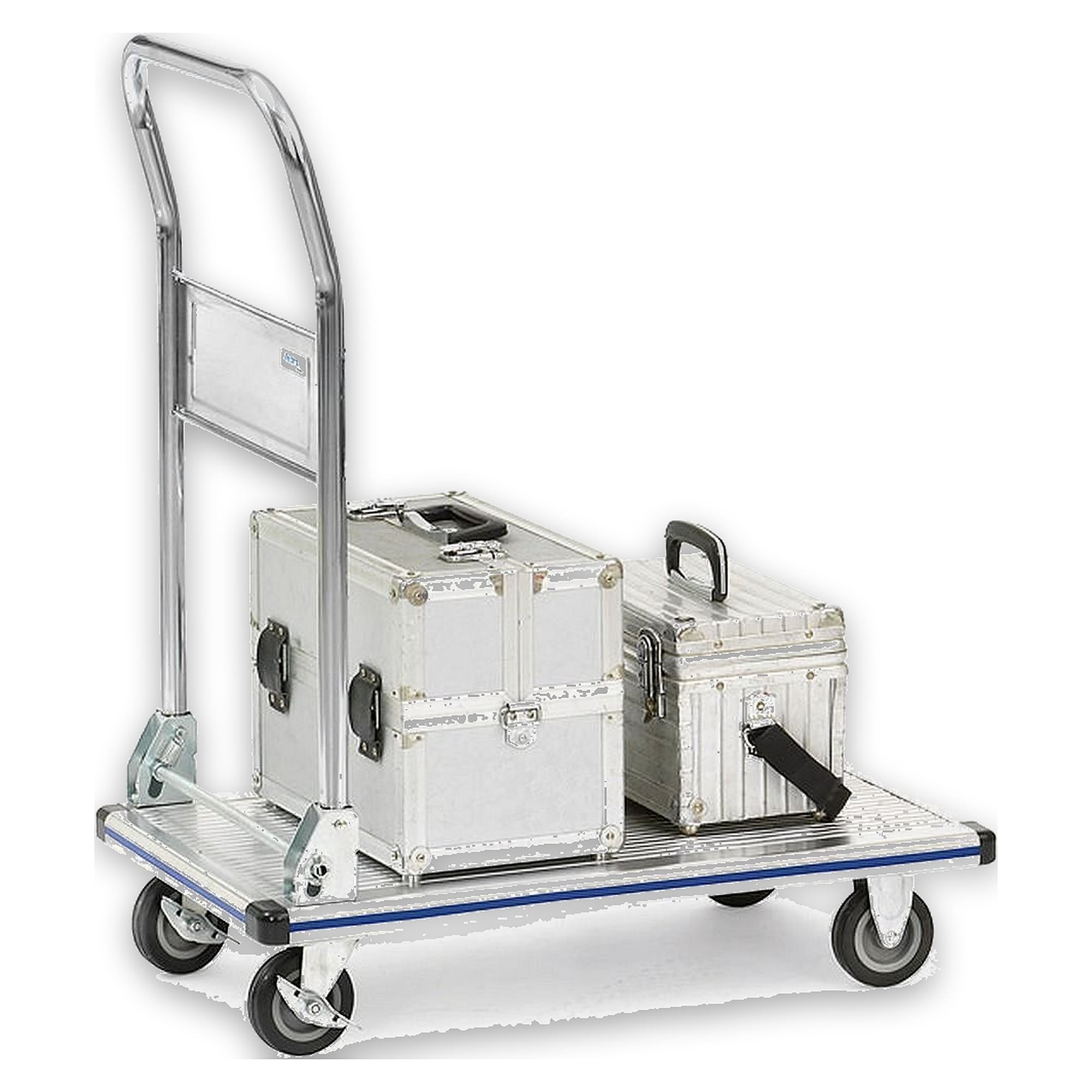 Alu-Plattformwagen 150 kg, klappbarer Schiebebügel 740 x 480 mm - Fetra 3120