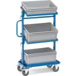Fetra 32912. Storage trolley. 200 kg, with open frame and utiltable surfaces