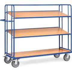 Fetra 4295. Shelved trolley with shelves. 500 kg, with 2 detachable shelves, height 1560 mm