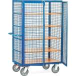 Fetra 4393. Box carts 750 kg. 750 kg, 5 shelves, double wing door and padlock lockable rod system