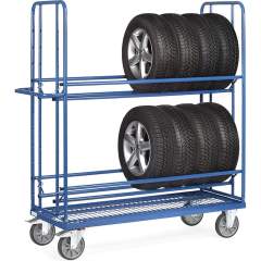 Fetra 4596. Tyre trolleys. 400 kg, with 2 platforms, with TPE tyres
