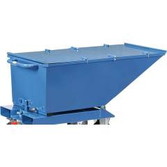 Fetra 47D2. Cover for sheet metal dump trucks. Foldable cover, can be opened on 2 sides, blue