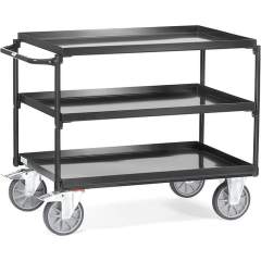 Fetra 4830/7016. Table top carts with trays Grey Edition. 400 kg, with 3 steel plate trays