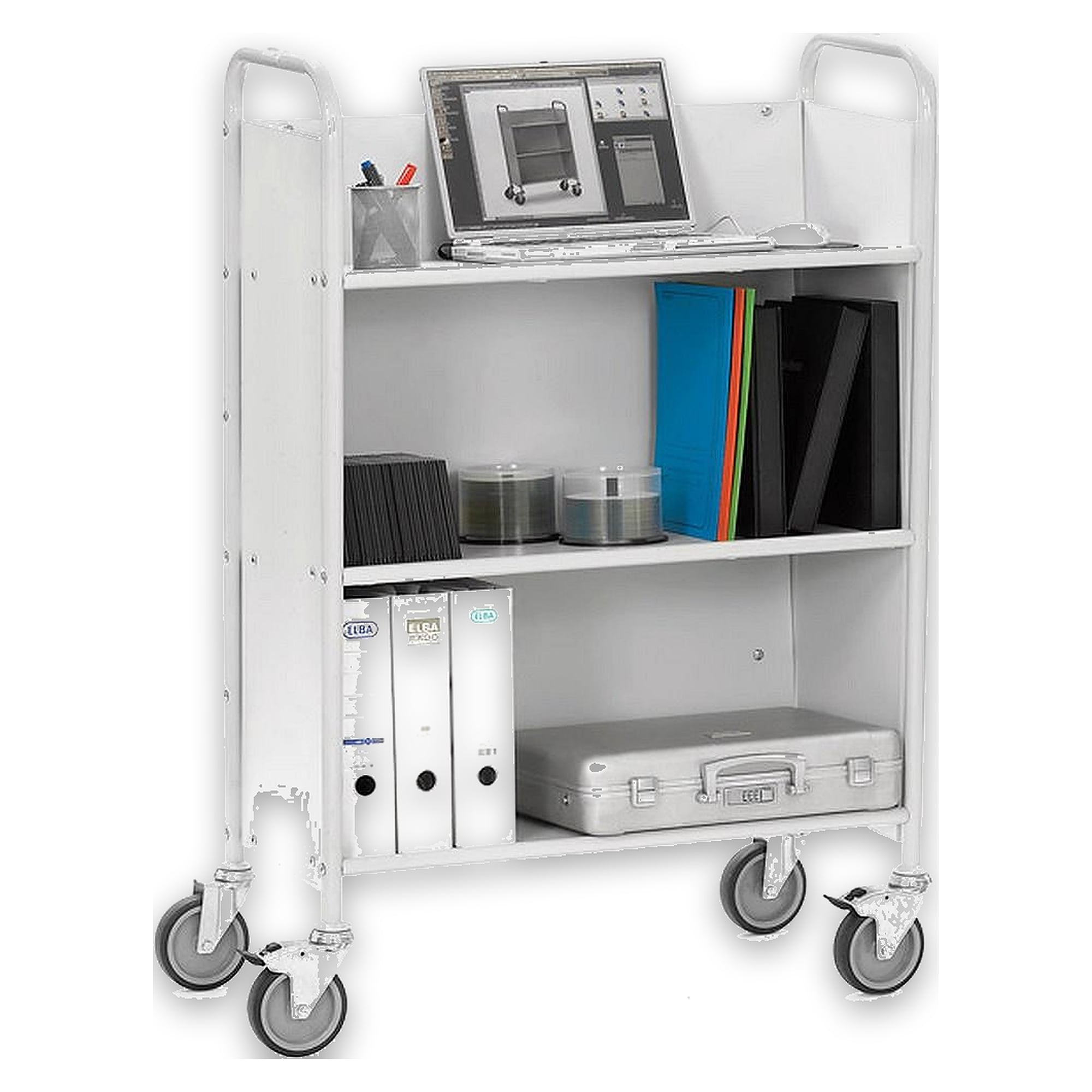 Office trolley 150 kg 770 x 320 mm, 3 shelves - Fetra 4891