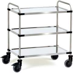 Fetra 5019. Stainless steel trolleys. 150 kg, 3 shelves