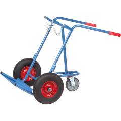 Fetra 51021. Steel bottle trolley. 150 kg, height 1300 mm, width 830 mm, with 1 additional supporting castor wheel