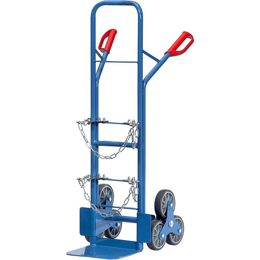 Fetra Stahlflaschen-Treppenkarre 51325, 3-Rad-Stern, je 3 TPE-Räder 160x40 mm