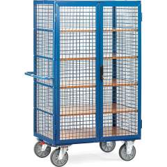 Fetra 5393. Box carts 750 kg. 750 kg, 5 shelves, double wing door and vertical locking rod
