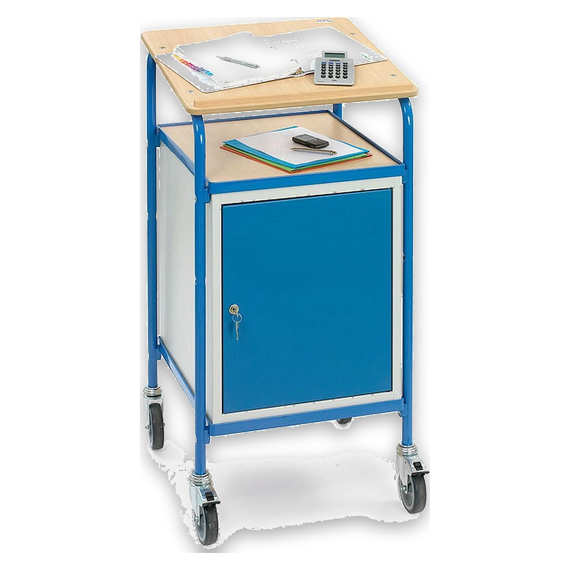 Fahrbares Rollpult mit Schreibplatte 100 kg - Fetra 5836