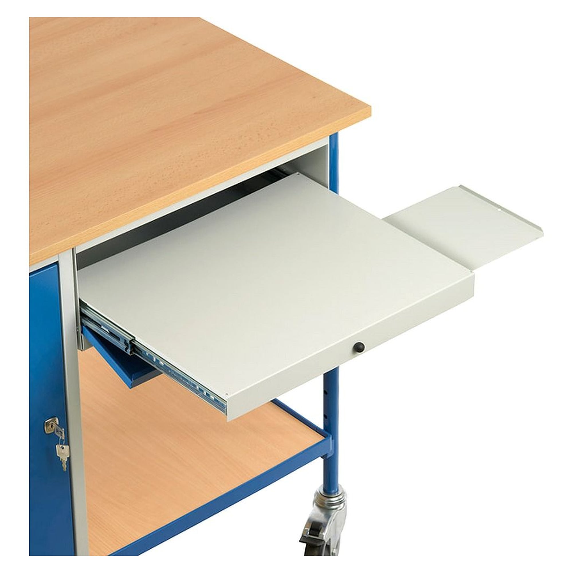 Fahrbarer Rolltisch 2 Etagen 150 kg - Fetra 5866
