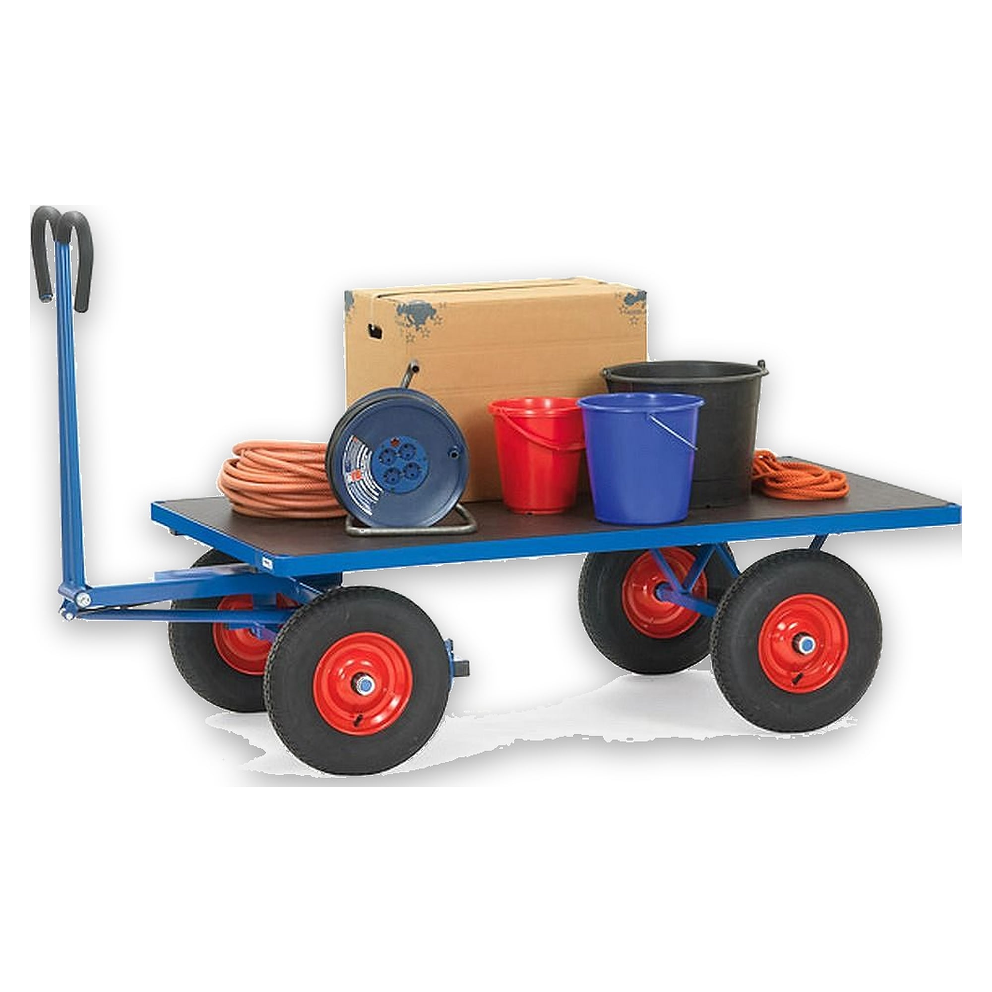 Platform Truck 1200 x 800 mm 1000 kg pneumatic tyres - Fetra 6404L