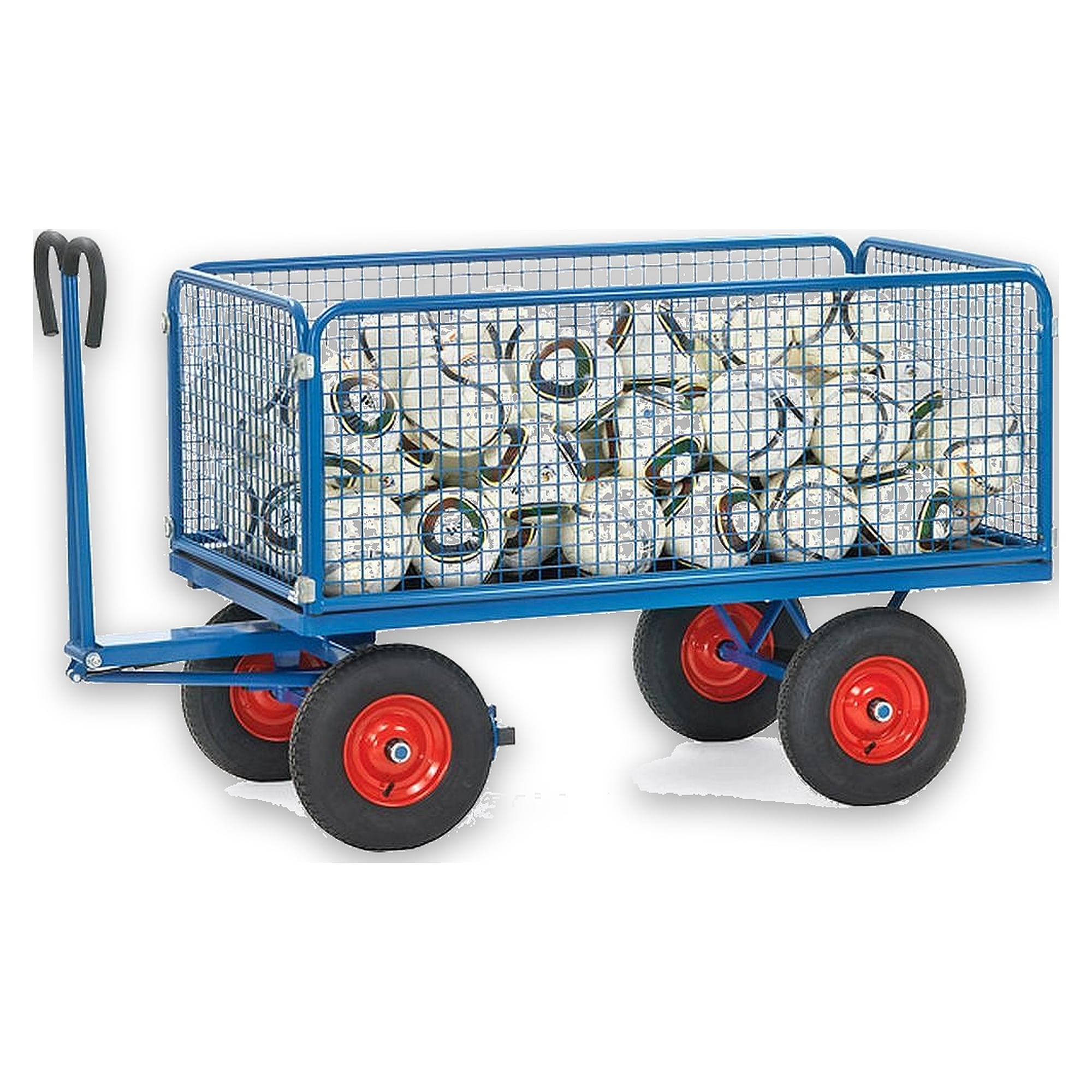 Mesh-wall platform truck 1135x795 mm, 1000 kg capacity - Fetra 6434L